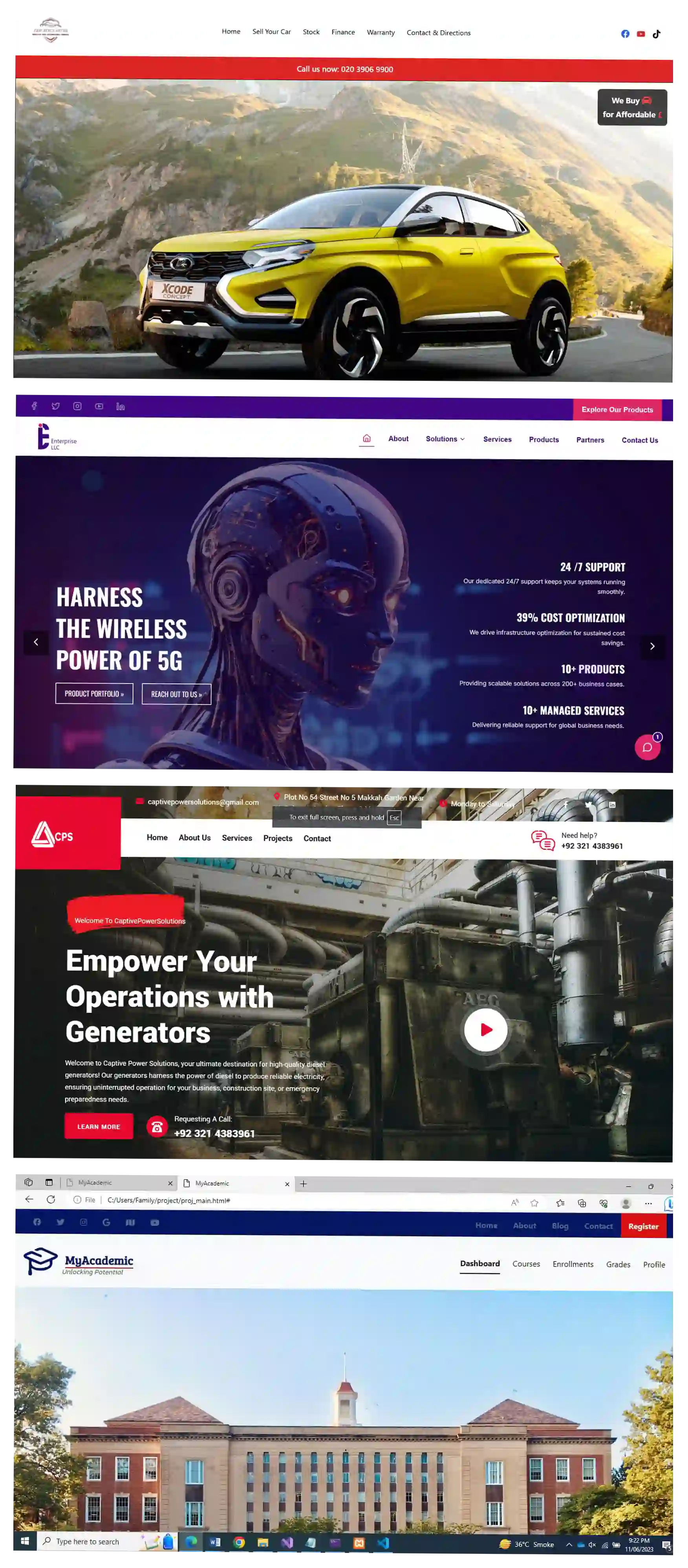 Professional website designs